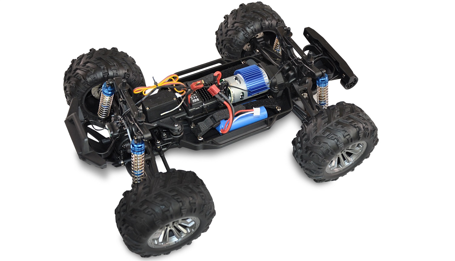 Amewi Daphoenodon Blu Brushed 1:12 Automodello Elettrico Monstertruck 4WD RtR con Batteria e Caricatore