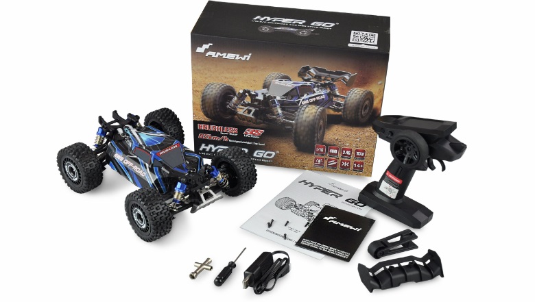 Amewi Hyper GO Buggy 1:16 RTR Blu - Elettrica Brushless 4WD 62 km/h