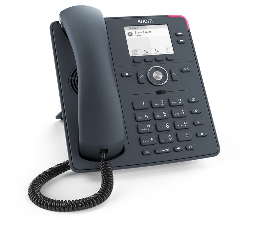 Snom D150 Telefono IP Grigio/Nero con Display TFT Monocromatico, 2 Linee, 2 Porte Ethernet, PoE