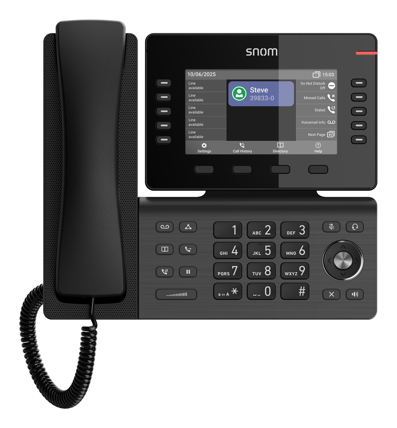 Snom D815WB Telefono IP Nero con Wi-Fi Integrato e 10 Tasti SmartLabel