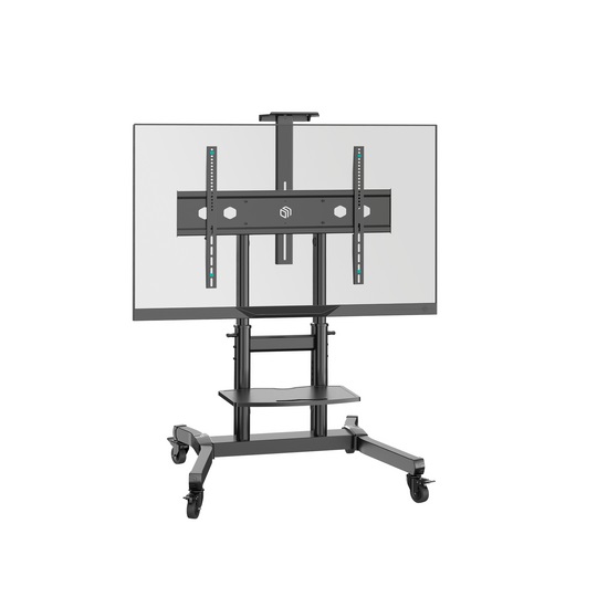 ONKRON Porta TV Mobile Inclinabile per Schermi 50-90 Pollici, Carico Max 100 kg, VESA 800x600, con Ruote, Nero TS1891-B