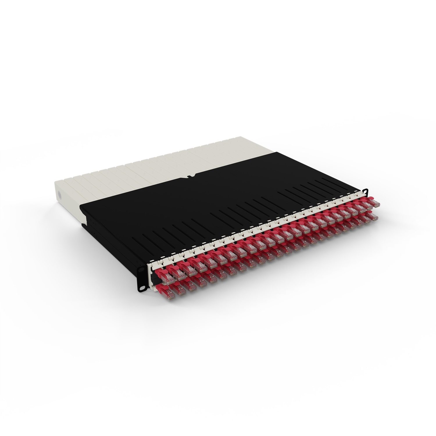 PATCHBOX PONEX8UTPRD Cavo di Rete Rosso 0,8 m Cat6a U/UTP con Connettori RJ-45 e Placcatura Oro