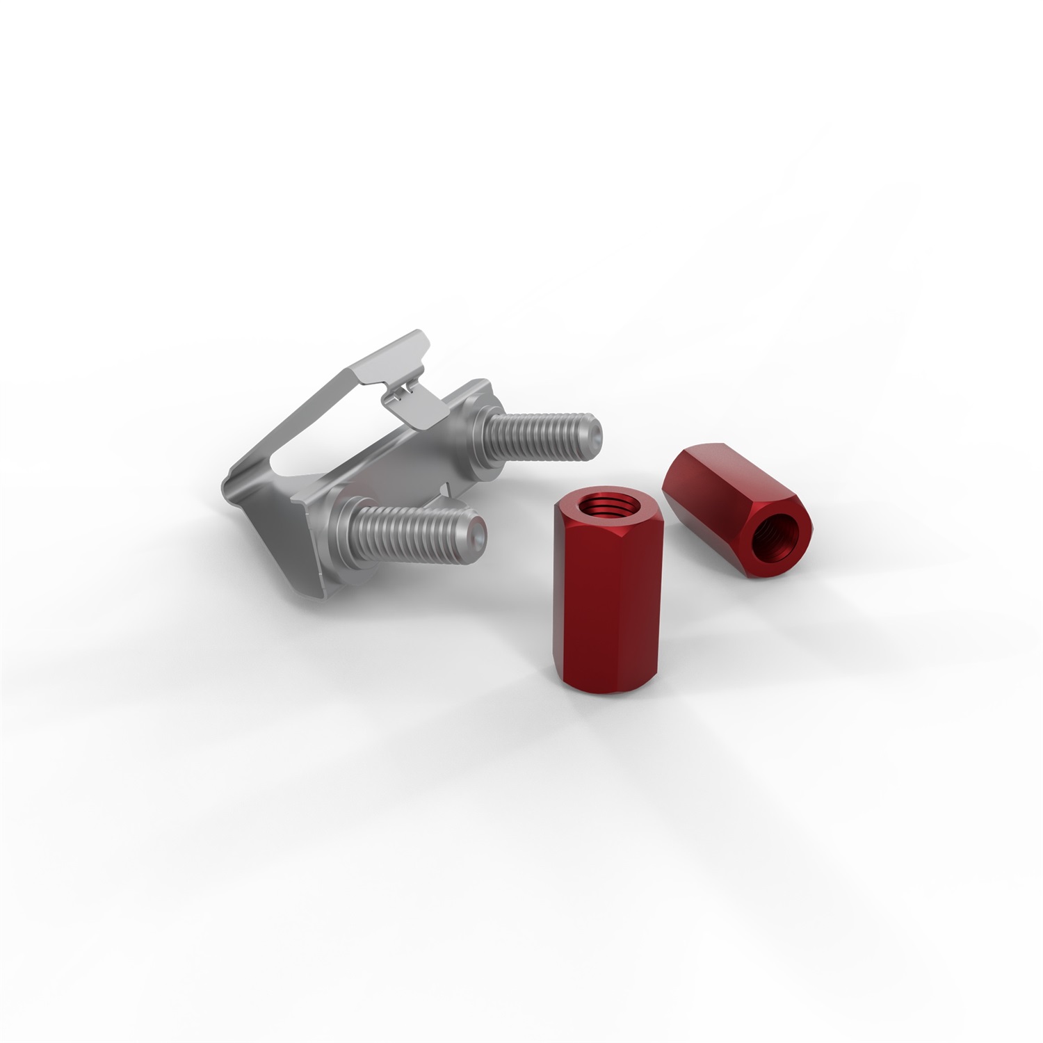 PATCHBOX DVMNT50RD - Kit Hardware per Montaggio su Rack, 50 Pezzi Bulloni e Dadi M6 in Alluminio e Acciaio