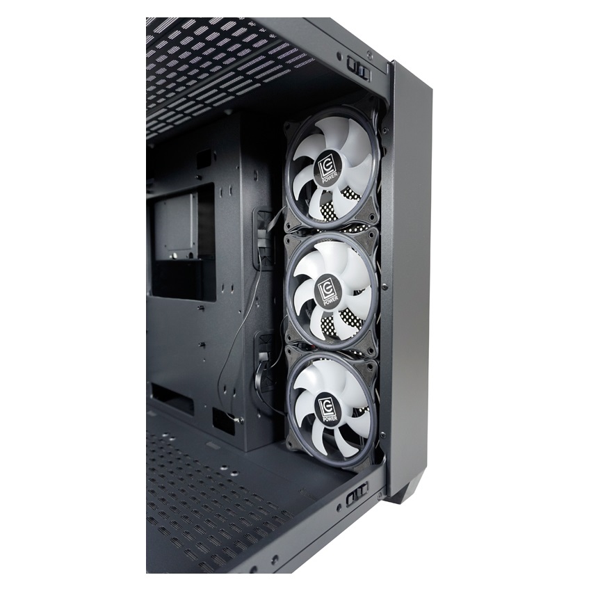 LC-POWER Case MidiTower ATX 809B Nero con USB 3.2 e Audio - Dark StormX