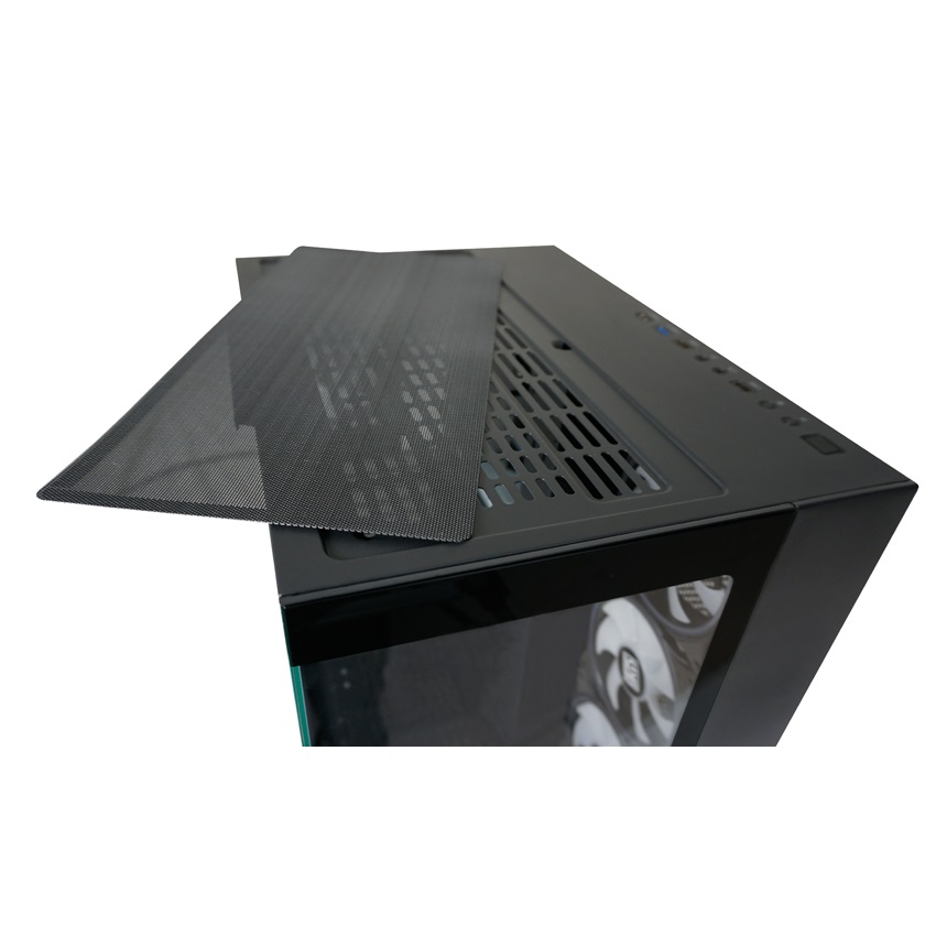 LC-POWER Case MidiTower ATX 809B Nero con USB 3.2 e Audio - Dark StormX