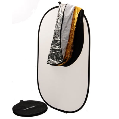 Helios Riflettore Pieghevole 5 in 1, 102 x 168 cm, con Borsa per Trasporto