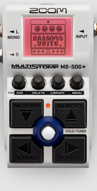 Zoom MS-50G Pedale Multieffetto per Chitarra con 100 Effetti, Uscite Stereo, Accordatore e Drive - Bianco