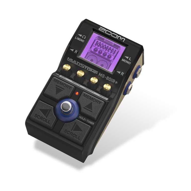 Zoom MS-80IR Pedale per Chitarra e Basso con Simulazione Ampli, EQ, Effetti Stereo Delay, Campionamento 24 Bit e Accordatore Integrato