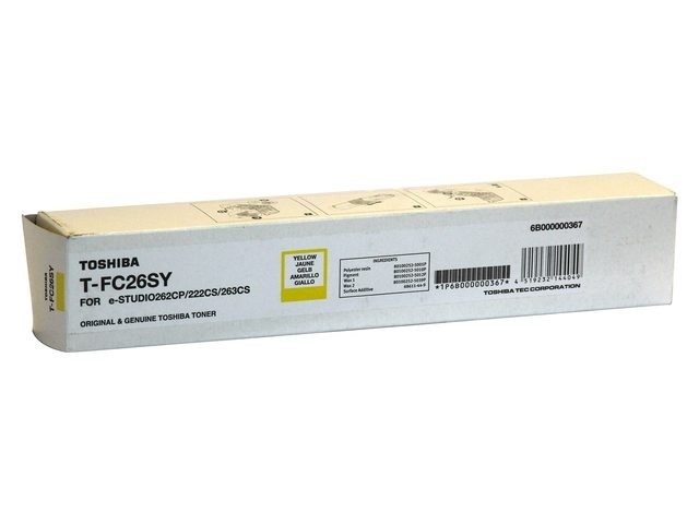 Toshiba T-FC26SY Cartuccia Toner Giallo - Compatibile con E-Studio 222/262/263, 5.000 Pagine