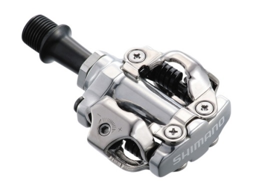 Shimano PD-M540 Pedali Sgancio Rapido Argento - Alta Prestazione, Compatibili con Scarpette SPD, Corpo in Lega di Alluminio