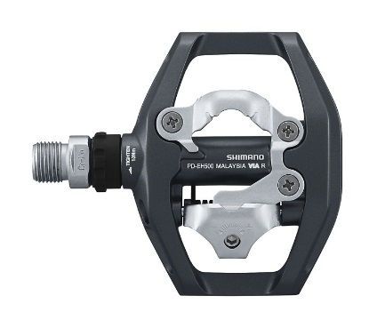Shimano PD-GR500 Pedali Flat per Bicicletta - Nero, in Alluminio, 9/16, 535 g, Ideali per MTB e BMX