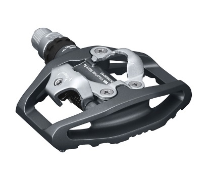 Shimano PD-GR500 Pedali Flat per Bicicletta - Nero, in Alluminio, 9/16, 535 g, Ideali per MTB e BMX