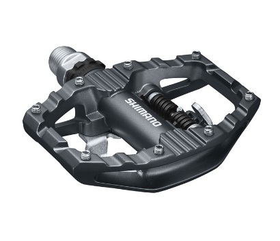 Shimano PD-GR500 Pedali Flat per Bicicletta - Nero, in Alluminio, 9/16, 535 g, Ideali per MTB e BMX