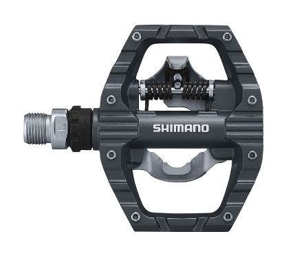 Shimano PD-GR500 Pedali Flat per Bicicletta - Nero, in Alluminio, 9/16, 535 g, Ideali per MTB e BMX
