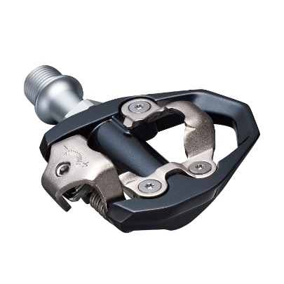 Shimano PD-ES600 Pedali SPD per Bicicletta, Alluminio Anodizzato, Nero, 2 pz, Design Mininale e Tacchette Incluse