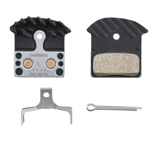 Shimano J04C Pastiglie Freno Metalliche per XTR/XT/SLX/Alfine con Alette di Raffreddamento