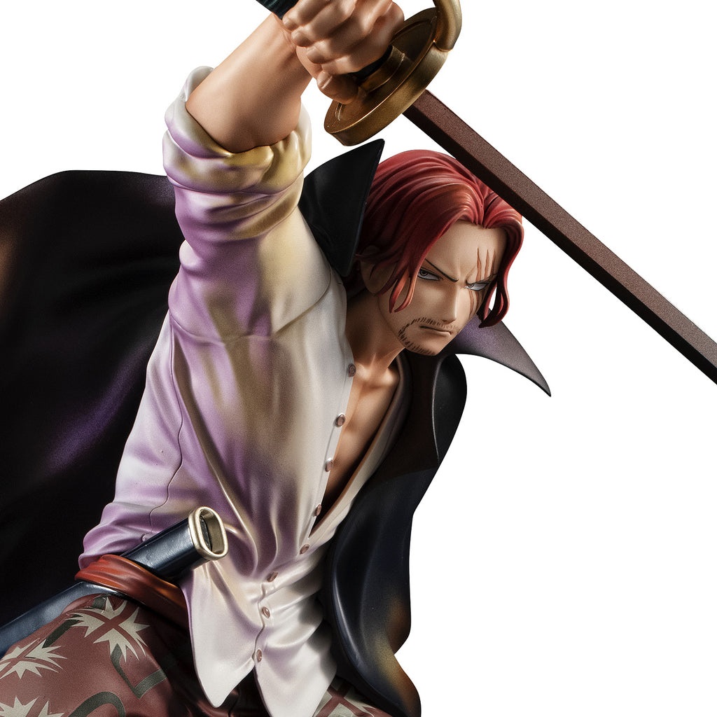 MegaHouse One Piece P.O.P. Playback Memories Figura da Collezione Shanks il Rosso 21 cm in PVC