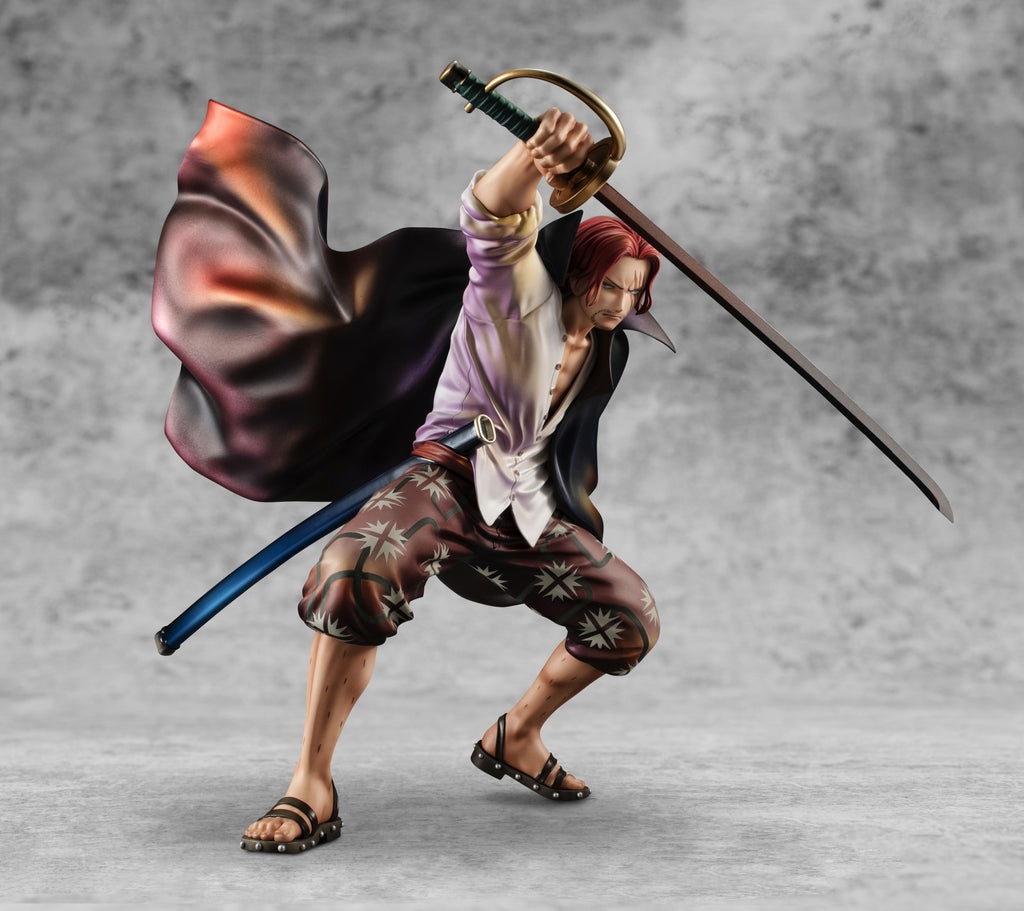 MegaHouse One Piece P.O.P. Playback Memories Figura da Collezione Shanks il Rosso 21 cm in PVC