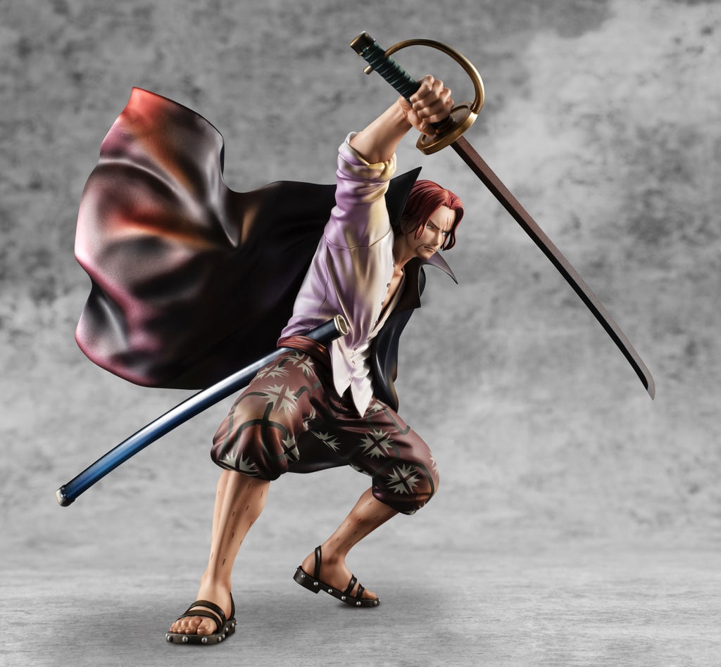 MegaHouse One Piece P.O.P. Playback Memories Figura da Collezione Shanks il Rosso 21 cm in PVC