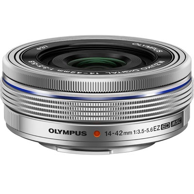 Olympus M.Zuiko Digital ED 14-42mm F3.5-5.6 EZ Pancake Argento - Obiettivo Zoom Ultrasottile per Fotocamere Micro Quattro Terzi OM-D e PEN