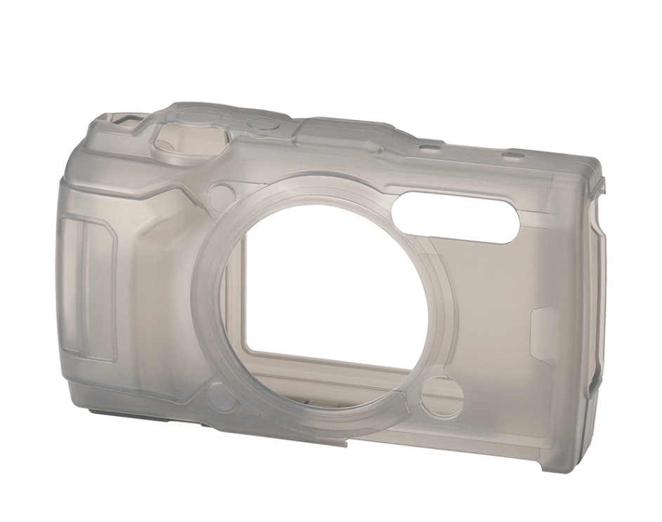 Olympus CSCH-127 Custodia in Silicone Semitrasparente per TG-6 e TG-7 - Protezione contro Polvere e Graffi