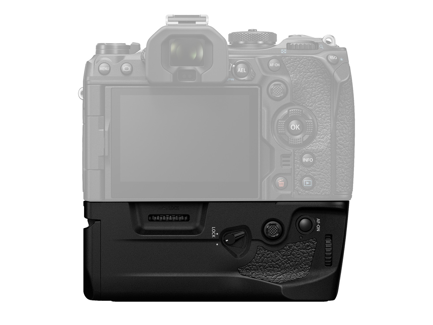 OM SYSTEM HLD-10 Battery Grip per Fotocamera OM-1 - Nero, Ergonomico, Resistente alle Intemperie e Gelo