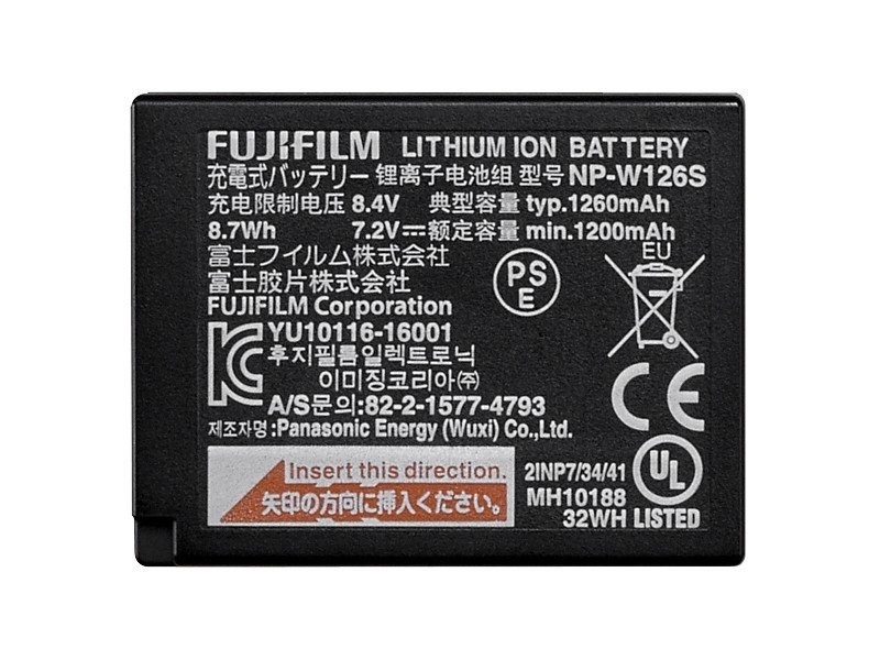 Fujifilm NP-W126S Batteria Ricaricabile agli Ioni di Litio 1260 mAh 7.2V Compatibile con Fotocamere Serie X