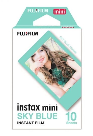 Fujifilm Instax Mini Pellicola Istantanea Sky Blue - Confezione da 10 Foto (46x62 mm)