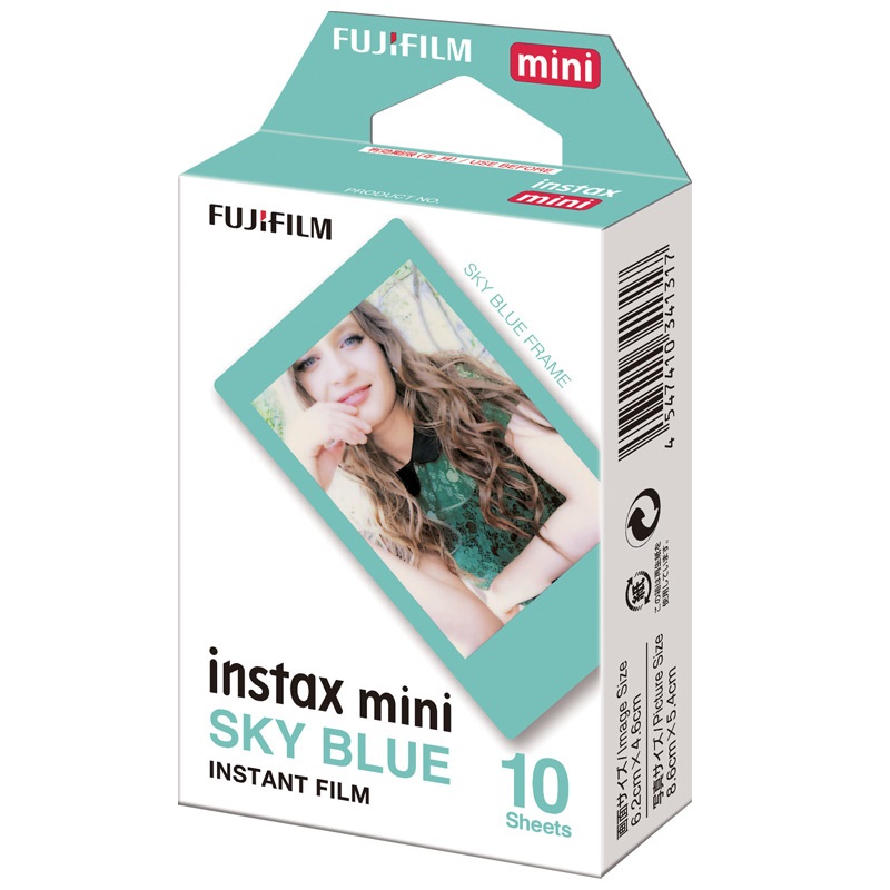 Fujifilm Instax Mini Pellicola Istantanea Sky Blue - Confezione da 10 Foto (46x62 mm)