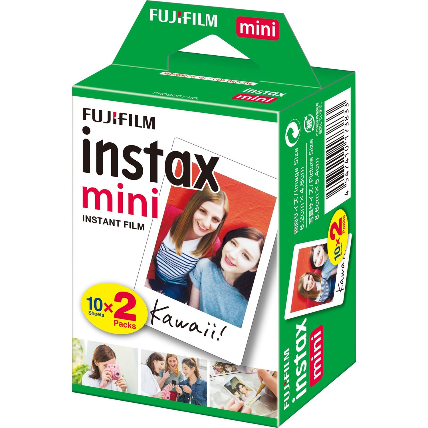 Fujifilm Instax Mini Pellicola Istantanea - Confezione da 20 Foto (86 x 54 mm) - Compatibile con Fotocamere Instax Mini