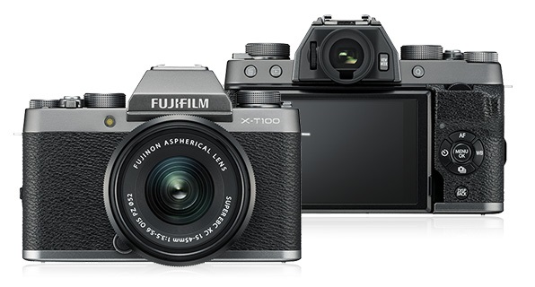 Fujifilm X-T100 Body - Fotocamera Mirrorless Compatta con Sensore APS-C da 24,2 MP e Design Elegante Dark Silver