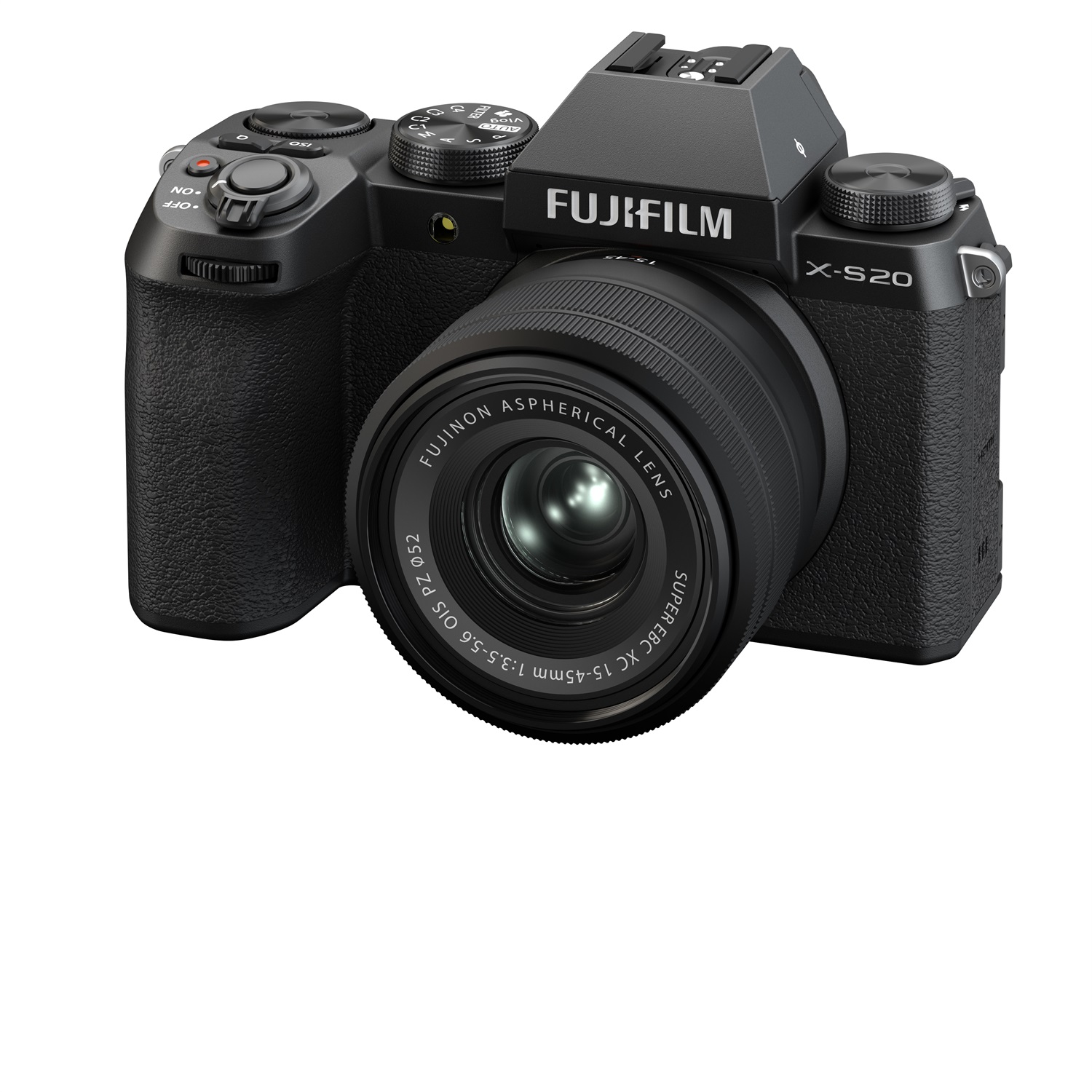 Fujifilm X-S20 Fotocamera Digitale Mirrorless 26,1 MP con Sensore X-Trans CMOS 4, Obiettivo XC 15-45mm F3.5-5.6 OIS PZ, Stabilizzazione IBIS, Video 6.2K, Mirino EVF e Schermo LCD Vari-angle