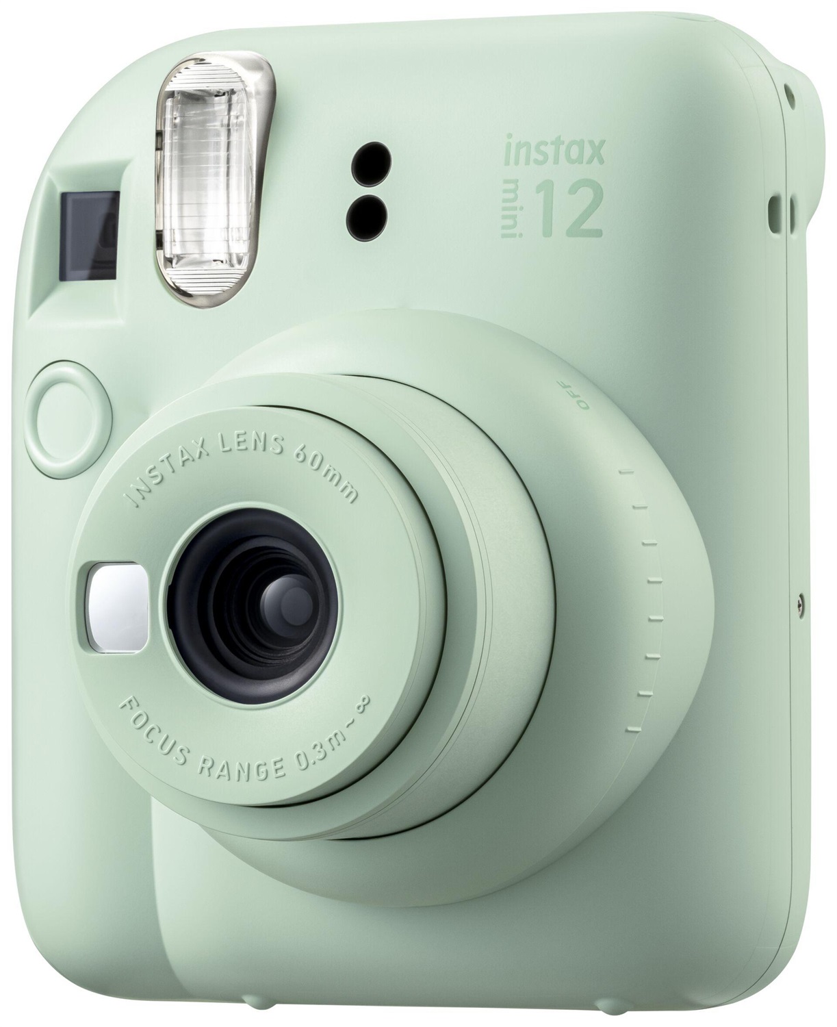 Fujifilm Instax Mini 12 Fotocamera Istantanea Verde Menta - Stampa 86 x 54 mm, Specchietto Selfie, Modalità Close Up, Esposizione Automatica