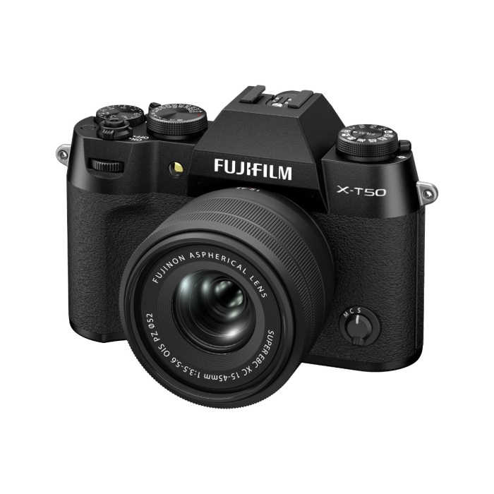 Fujifilm X-T50 Fotocamera Digitale Mirrorless 40,2 MP con Obiettivo XC 15-45mm F3.5-5.6 OIS PZ - Nero