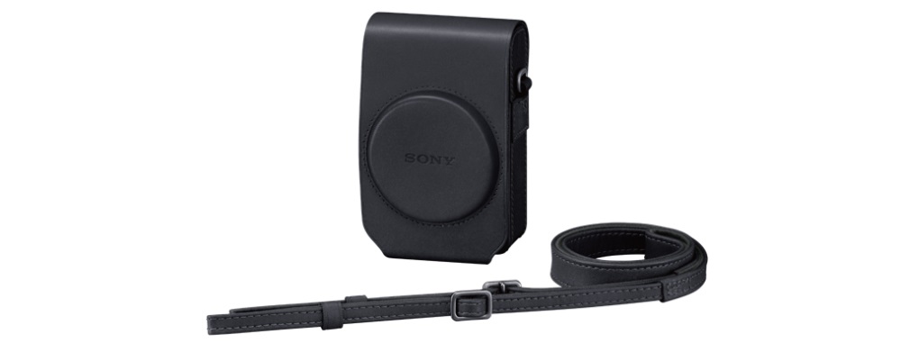 Sony LCS-RXG Custodia Morbida in Pelle Nera per Fotocamere Serie RX100