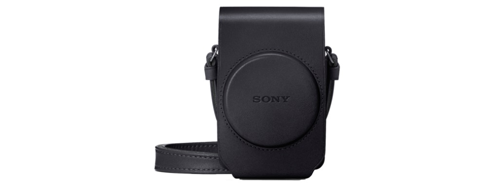 Sony LCS-RXG Custodia Morbida in Pelle Nera per Fotocamere Serie RX100