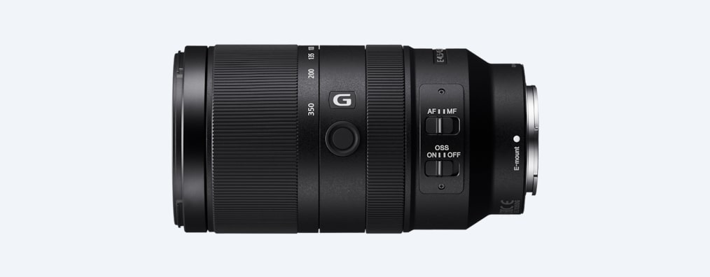 Sony E 70-350mm f/4.5-6.3 G OSS - Teleobiettivo zoom per fotocamere APS-C con attacco E-mount, equivalente a 105-525mm, ideale per sport e natura