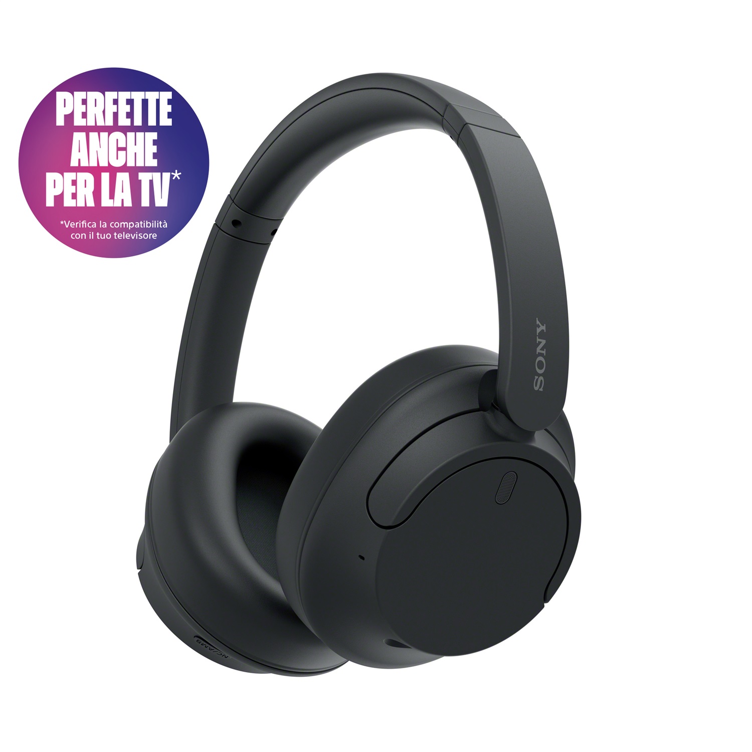 Sony WH-CH720N Cuffie Wireless Bluetooth con Cancellazione del Rumore, Durata Batteria Fino a 35 Ore, Ricarica Rapida, Qualità Audio Superiore - Nero