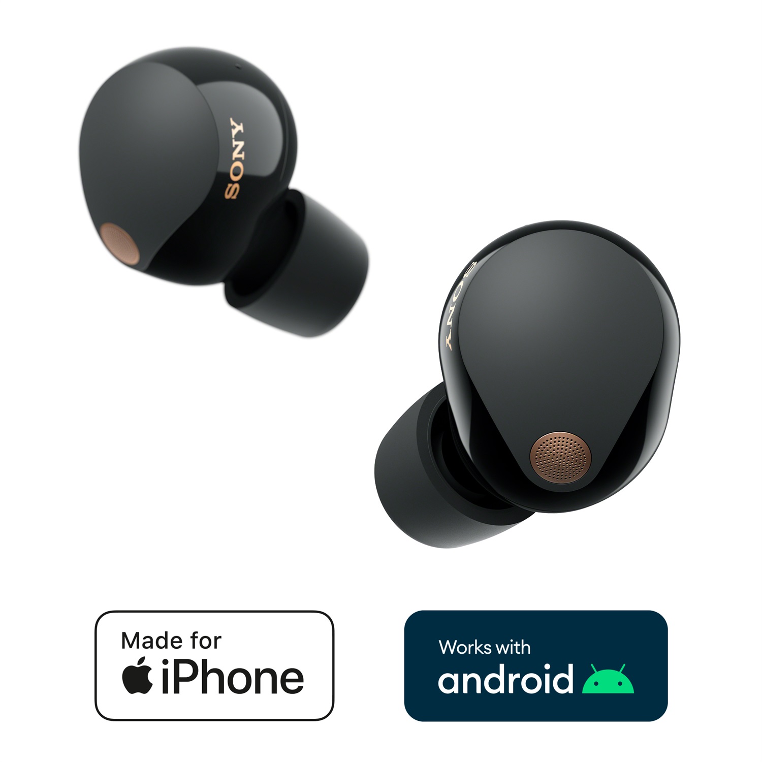 Sony WF-1000XM5 Cuffie Wireless In-Ear con Noise Cancelling, Bluetooth, Microfono, Durata della Batteria Fino a 24 Ore, Ricarica Rapida, IPX4, Compatibili con iOS e Android - Nero