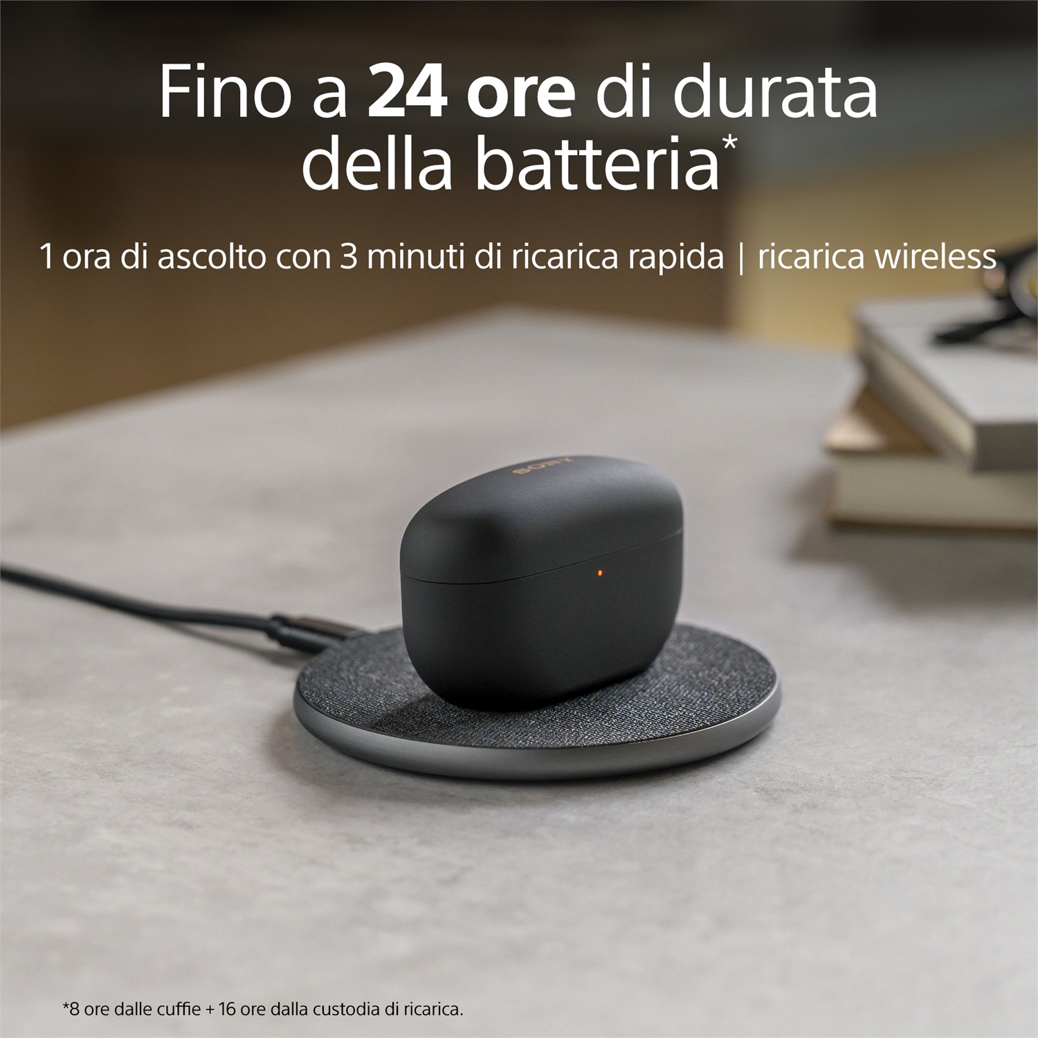 Sony WF-1000XM5 Cuffie Wireless In-Ear con Noise Cancelling, Bluetooth, Microfono, Durata della Batteria Fino a 24 Ore, Ricarica Rapida, IPX4, Compatibili con iOS e Android - Nero