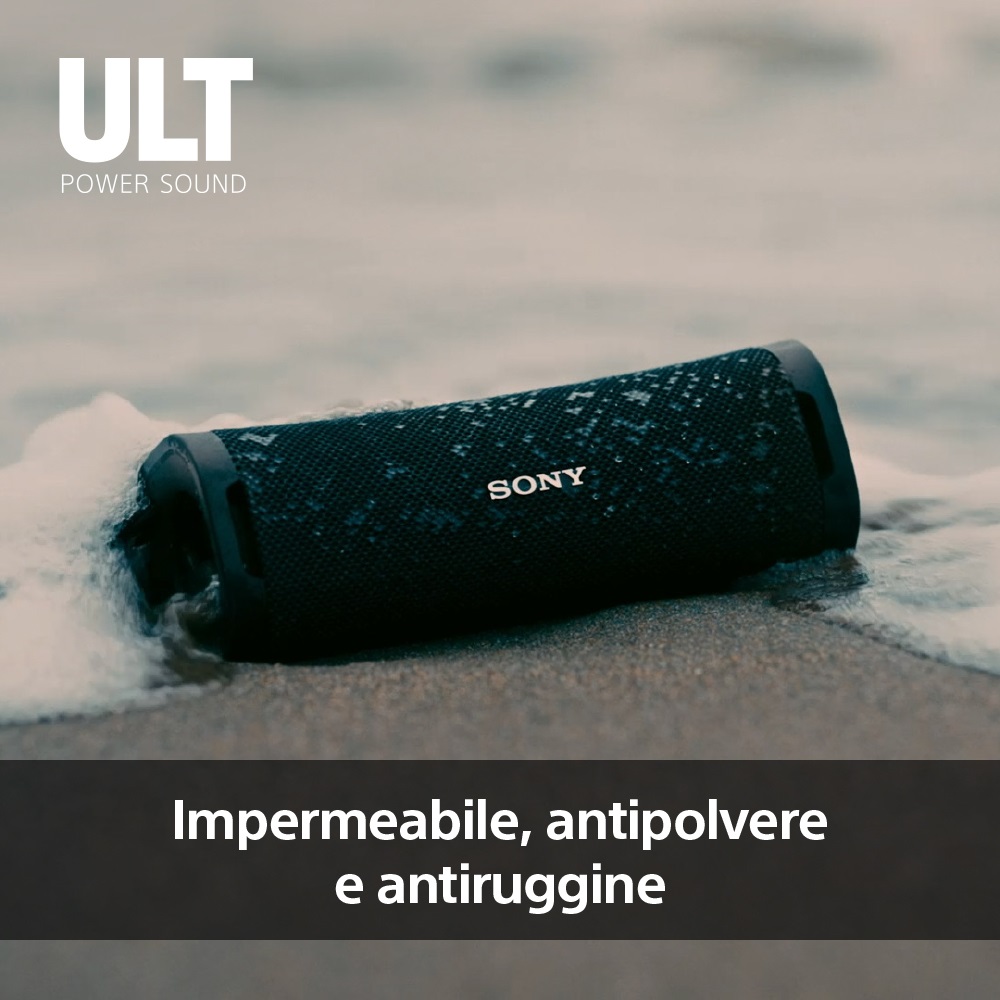Sony ULT FIELD 1 - Speaker portatile wireless Bluetooth con ULT POWER SOUND, bassi profondi, IP67 impermeabile, antipolvere, antiurto, batteria da 12 ore, qualità chiamate chiara, colore Off White