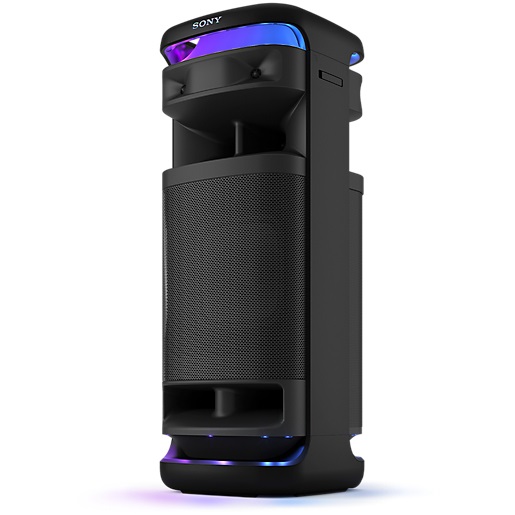 Sony ULT TOWER 10 - Altoparlante Bluetooth per feste con ULT POWER SOUND, bassi profondi, altoparlanti X-Balanced, illuminazione a LED a 360 gradi, microfono wireless, portatile con maniglia e ruote - Nero