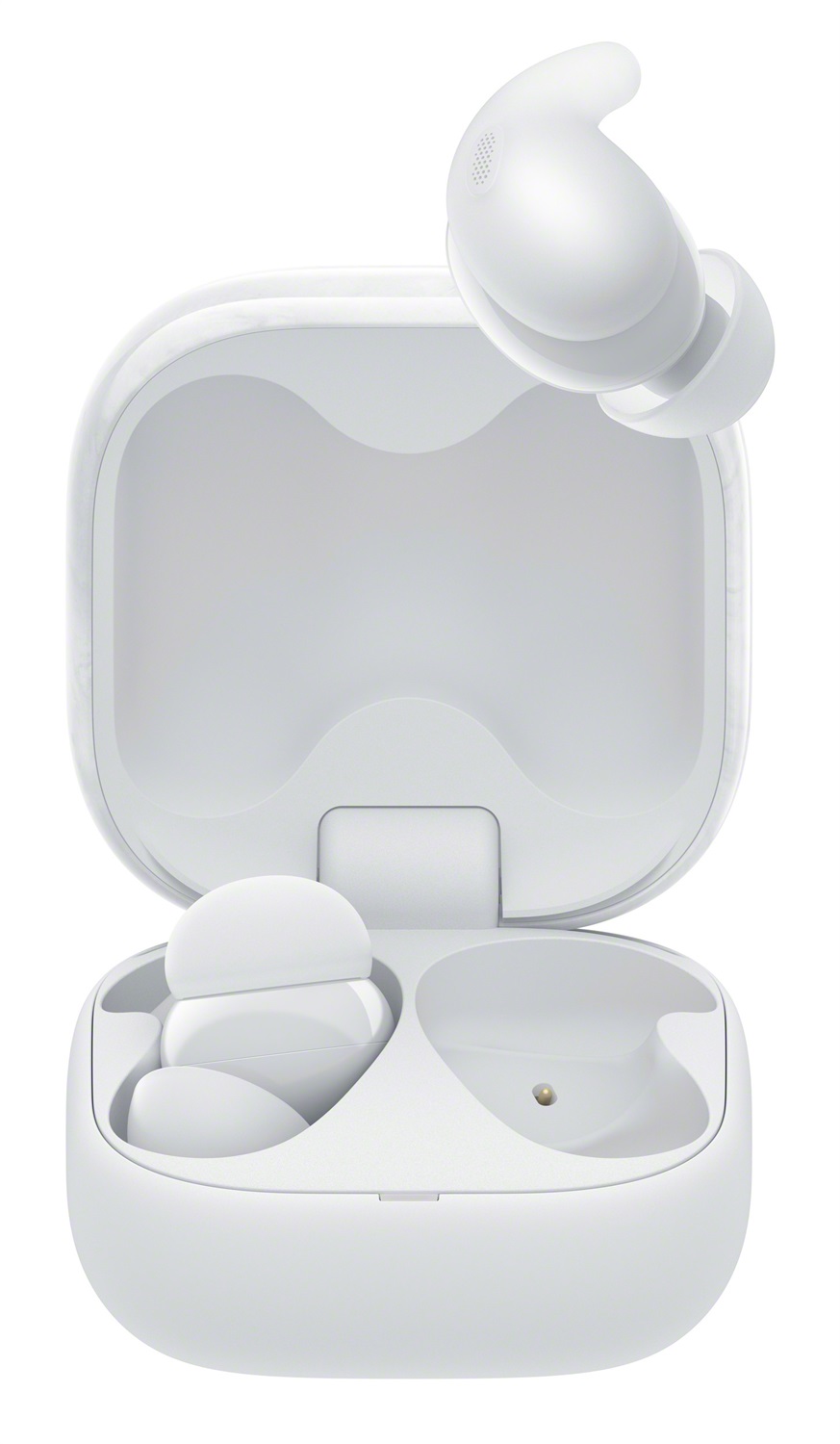 Sony LinkBuds Fit - Auricolari True Wireless Bluetooth con Noise Cancelling, Comfort a lungo, IPX4, Audio ad alta risoluzione, Modalità Ambient Sound, Durata della batteria fino a 21 ore, Connessione Multipoint, Compatibili con iOS e Android - Bianco