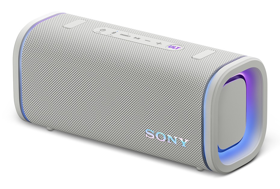 Sony ULT FIELD 5 Altoparlante Portatile Bluetooth Bianco 27 W con ULT POWER SOUND, IP67, Batteria da 25 Ore e Luci a 360°