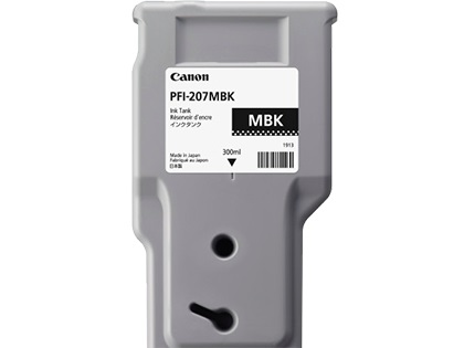 Canon PFI-207 MBK Cartuccia d'Inchiostro Originale Nero Opaco 300ml per iPF680 / iPF685 / iPF780 / iPF785
