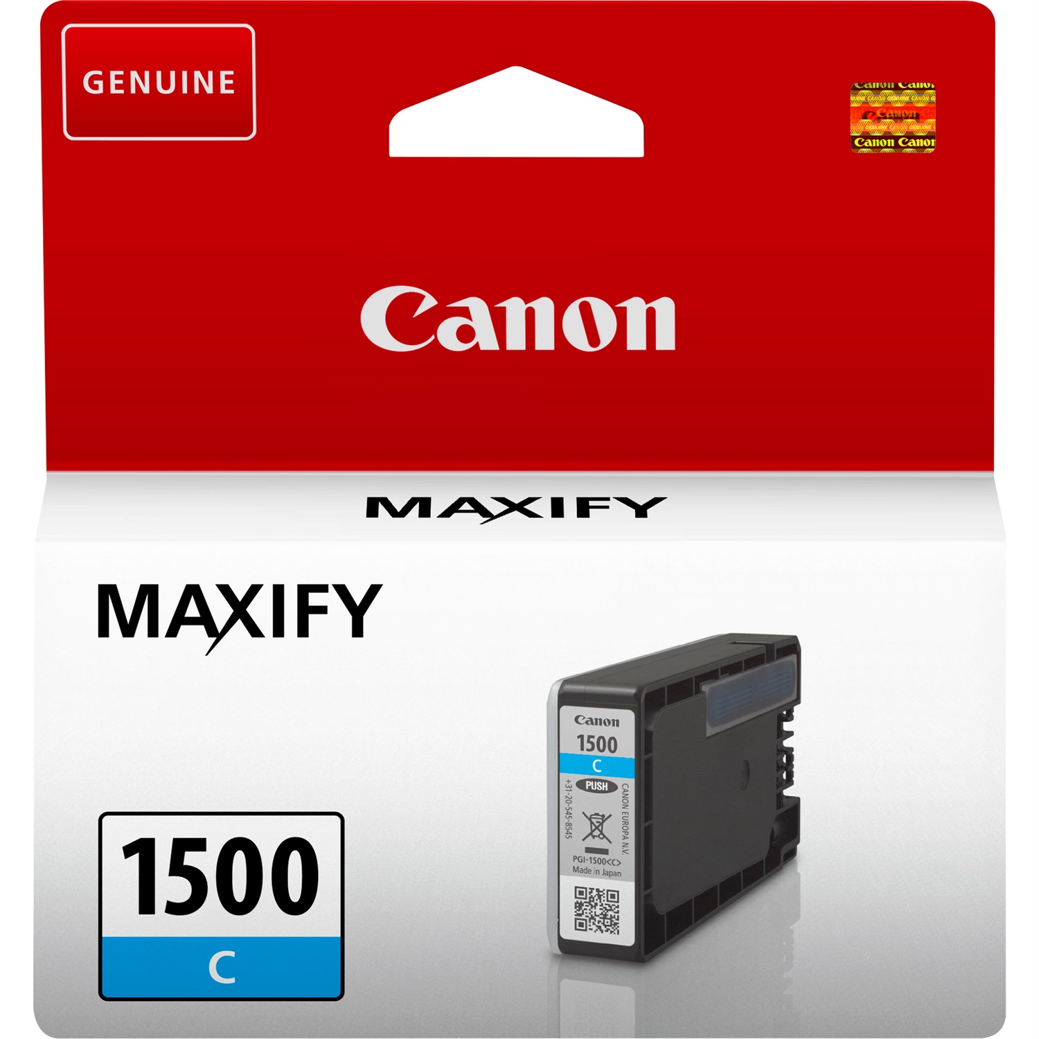 Canon Cartuccia d'inchiostro Ciano PGI-1500C, 4,5 ml, ~300 pagine, compatibile con MAXIFY MB2050/2150/2155/2350/2750/2755