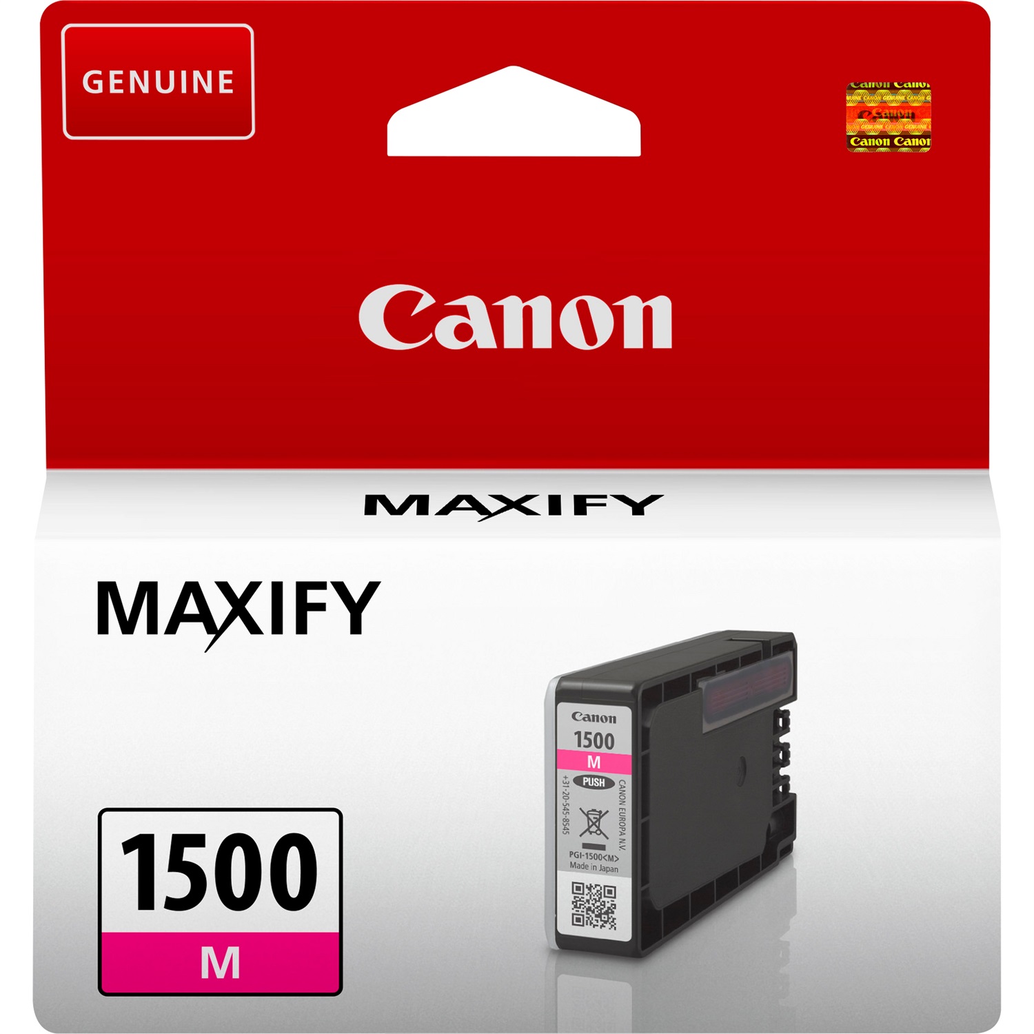 Canon Cartuccia d'inchiostro Magenta PGI-1500M 4,5 ml - Inchiostro a base di pigmento, Compatibile con MAXIFY MB2050, MB2150, MB2155, MB2350, MB2750, MB2755
