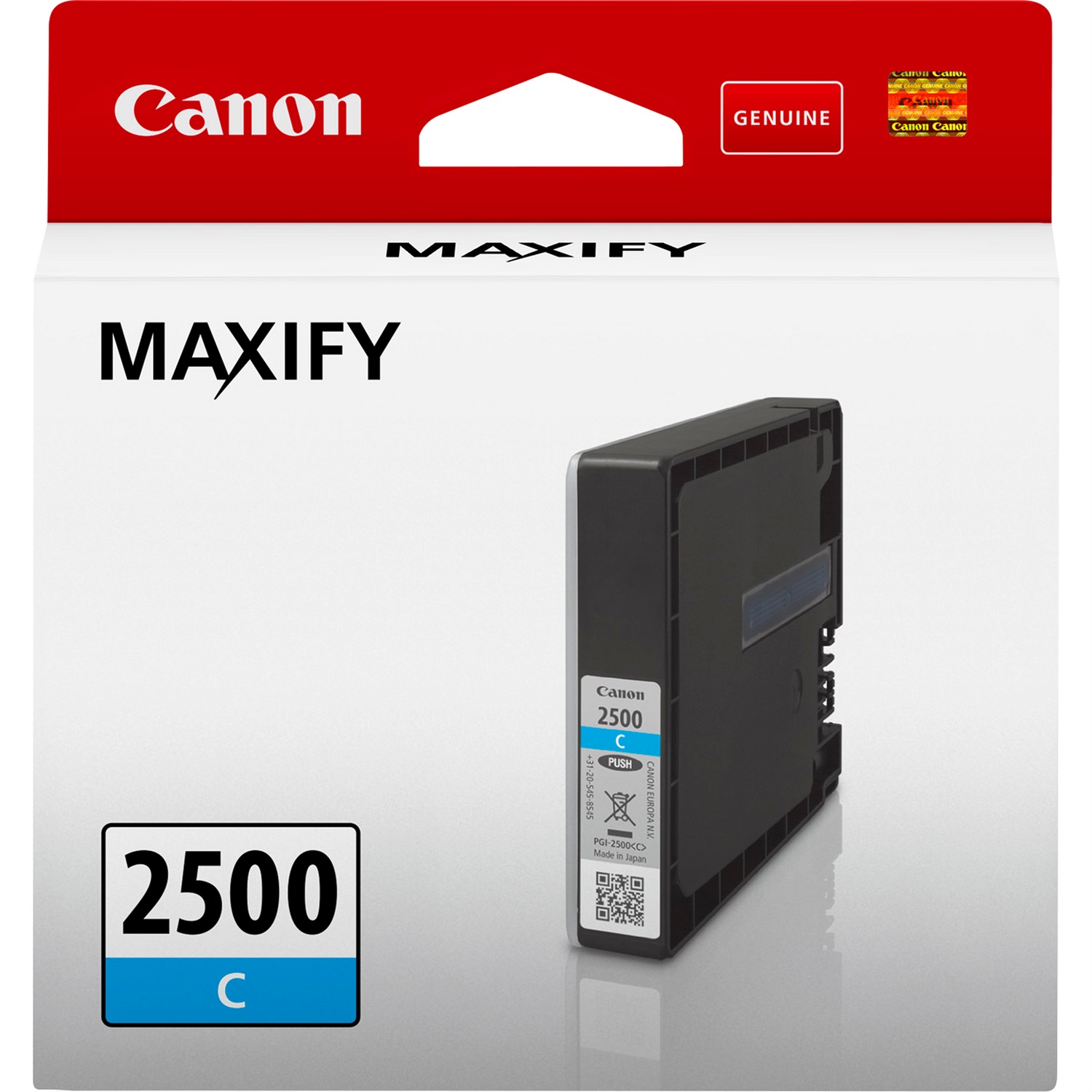 Canon Cartuccia d'inchiostro Ciano PGI-2500C - 9,6 ml, Compatibile con MAXIFY MB5050, MB5150, MB5350, MB5155, iB4150, MB5455, iB4050 - ~700 pagine