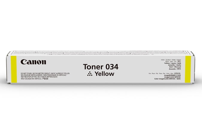 Canon 034 Toner Originale Giallo 9451B001 - 7300 Pagine - Compatibile con ImageClass MF820Cdn, MF810Cdn e iR C1225iF