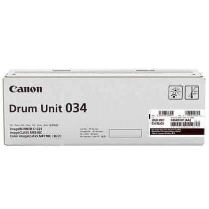 Canon 034 Originale - Tamburo Nero per Stampante, Compatibile con ImageClass MF820Cdn/MF810Cdn, Produzione 32.500 Pagine